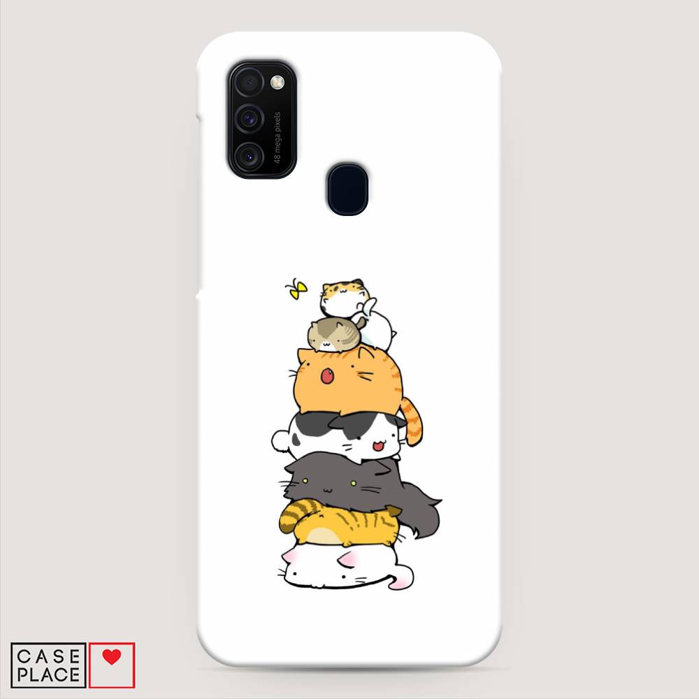 

Пластиковый чехол "Бутерброд из котиков" на Samsung Galaxy M30s, 29820-7