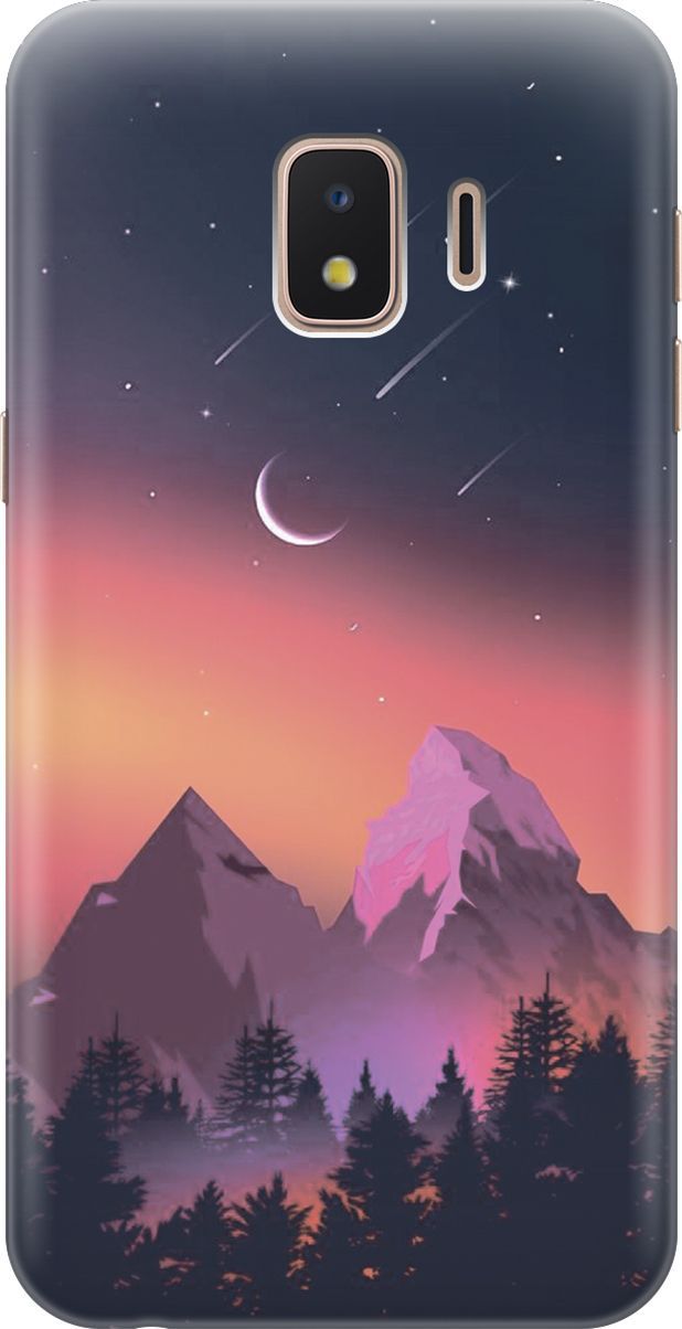 

Чехол на Samsung Galaxy J2 Core с принтом "Горы и звездопад", Оранжевый;черный, 7248