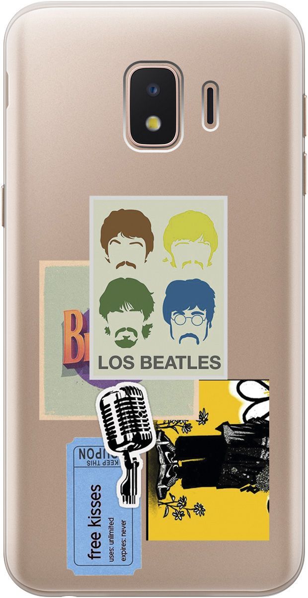 

Чехол на Samsung Galaxy J2 Core "Beatles Stickers" прозрачный, Прозрачный;бежевый, 5412