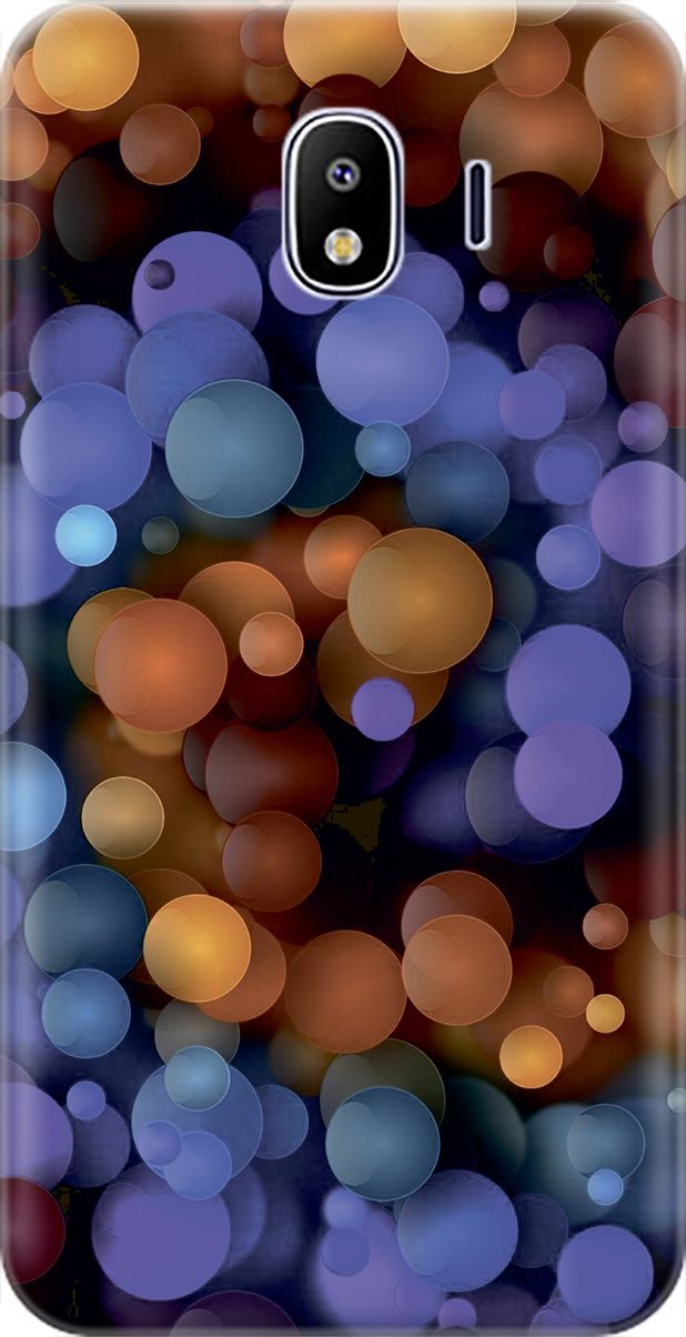 

Чехол на Samsung Galaxy J4 (2018) "Сиренево-оранжевые шарики", Фиолетовый;оранжевый, 7274