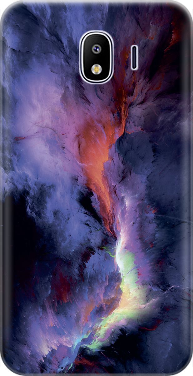 

Чехол на Samsung Galaxy J4 (2018) с принтом "Гром и молния", Фиолетовый;черный, 7279