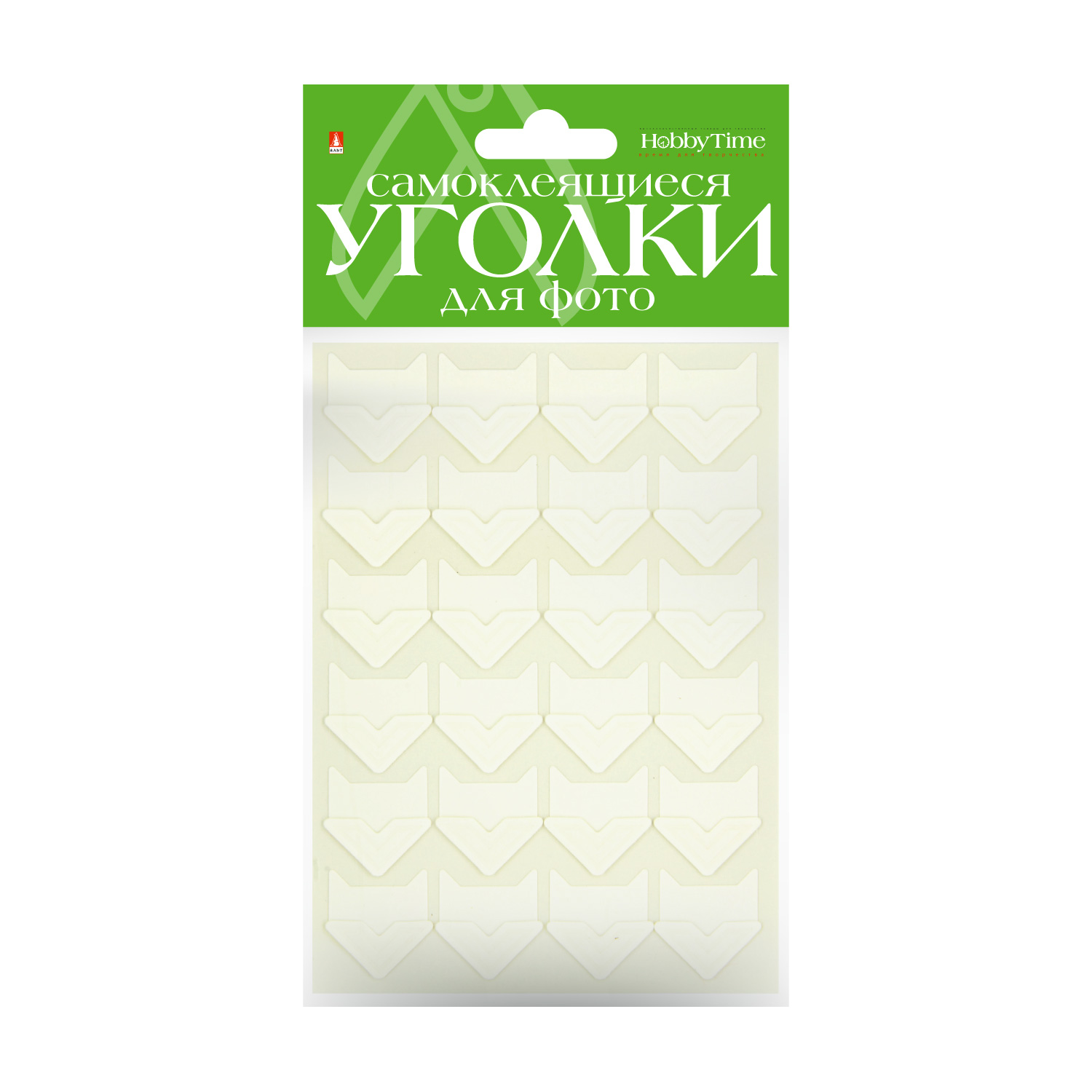 

Уголки для фото самоклеящиеся ОДНОТОННЫЕ (БЕЛЫЕ), 24 ШТ