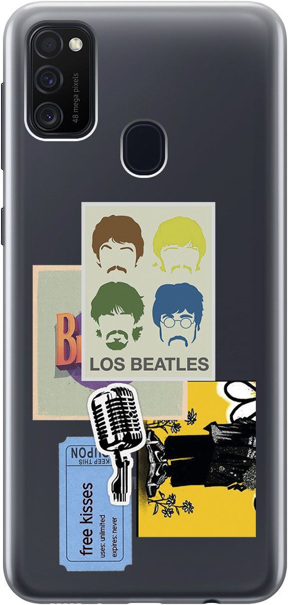 

Чехол на Samsung Galaxy M21/M30s с принтом "Beatles Stickers" прозрачный, Прозрачный;бежевый, 5421