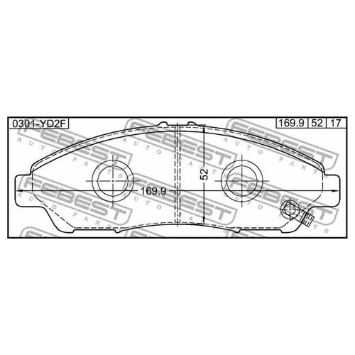 

Комплект передних тормозных колодок Febest 0301yd2f для Honda Pilot