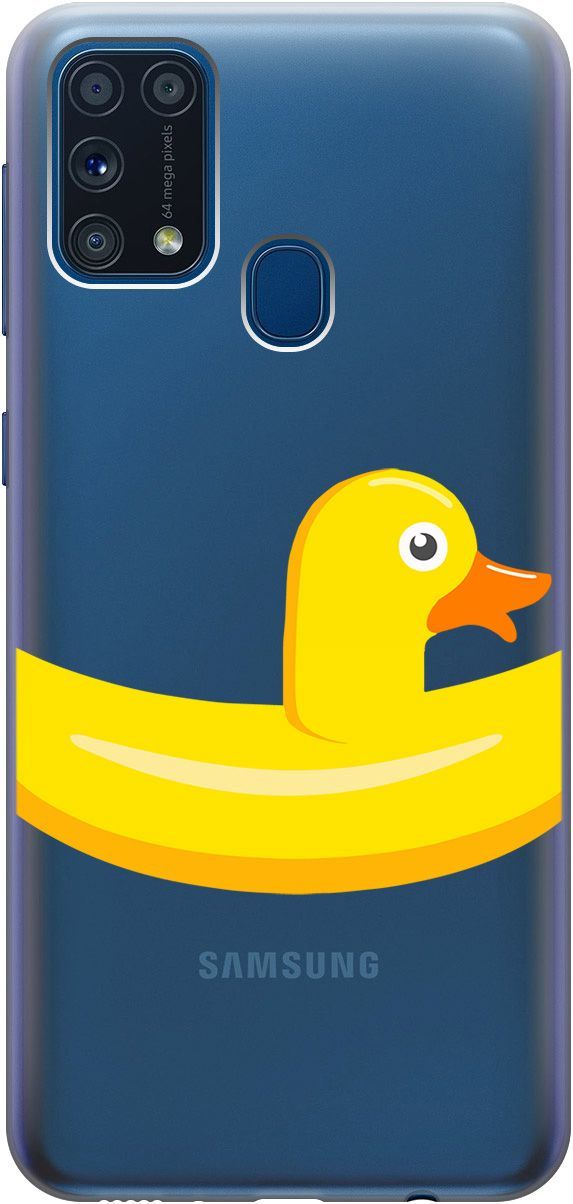 

Чехол на Samsung Galaxy M31 с принтом "Duck Swim Ring" прозрачный, Прозрачный;белый, 5424
