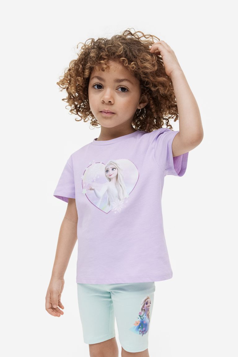 Шорты детские H&M 1124105, фиолетовый/разноцветный, размер 116 (доставка из-за рубежа)