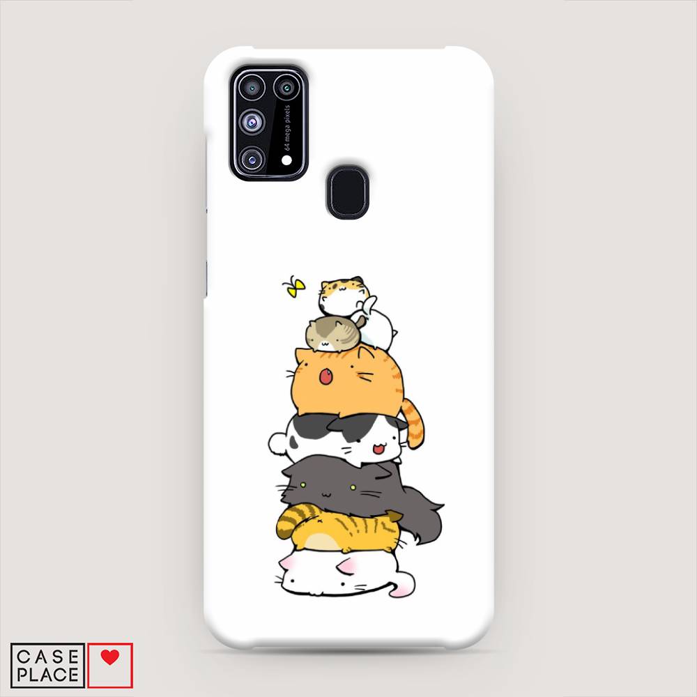 фото Пластиковый чехол "бутерброд из котиков" на samsung galaxy m31 awog