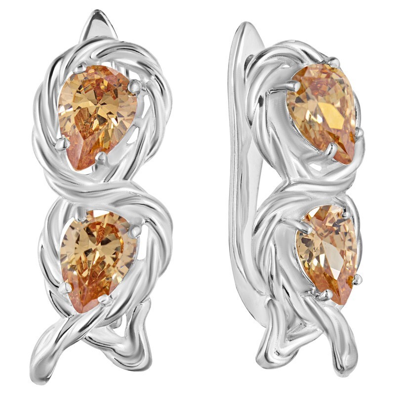 

Серьги из серебра с кристаллом ювелирным LAZURIT-ONLINE 8299PD, 8299PD