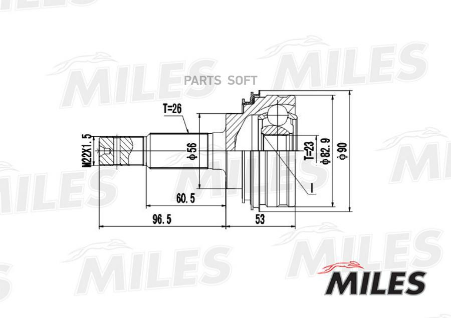 

MILES Шрус MILES ga20469 комплект