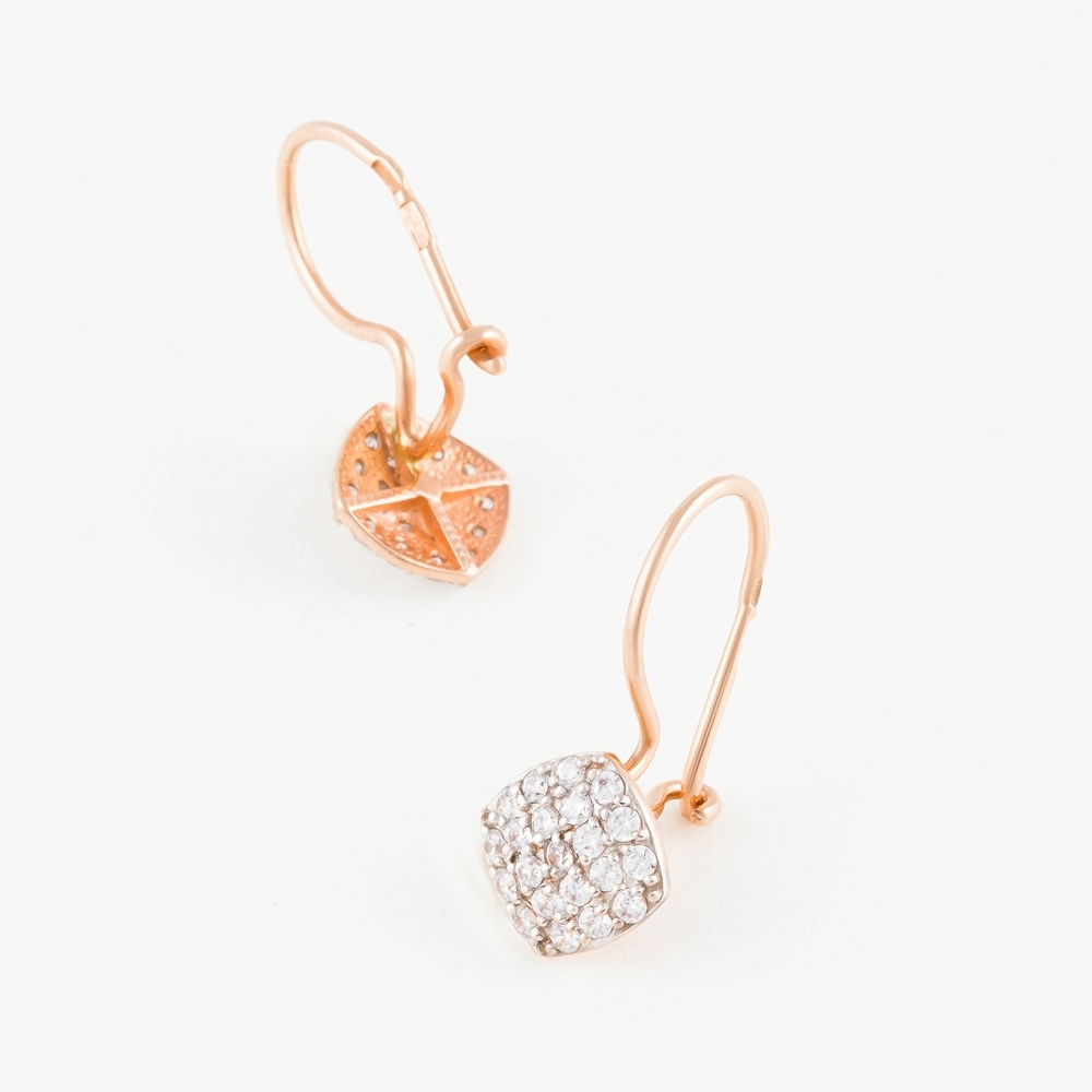 

Серьги из красного золота с фианитом НАШЕ ЗОЛОТО 2И120634, 2И120634