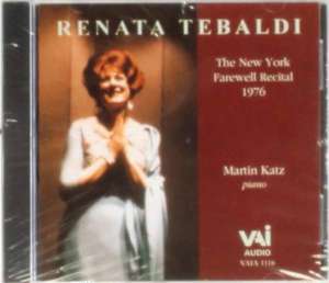 

SARTI / SCARLATTI / ROSSINI - Recital 1976, Tebaldi, R., 1 CD