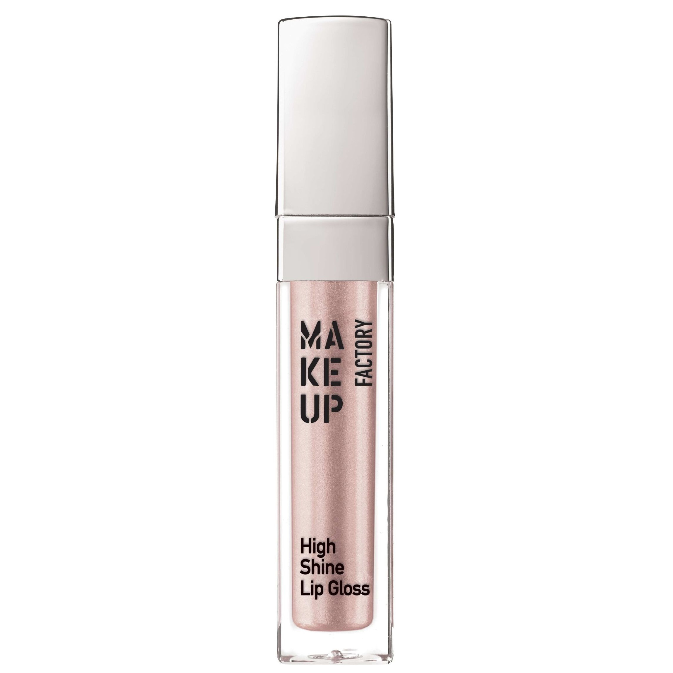 Блеск для губ MAKE UP FACTORY с эффектом влажных губ, 10 молочно-розовый перламутр, 6,5 мл make up factory блеск для губ с эффектом влажных губ тон 04 чистый розовый high shine lip gloss 6 5 мл