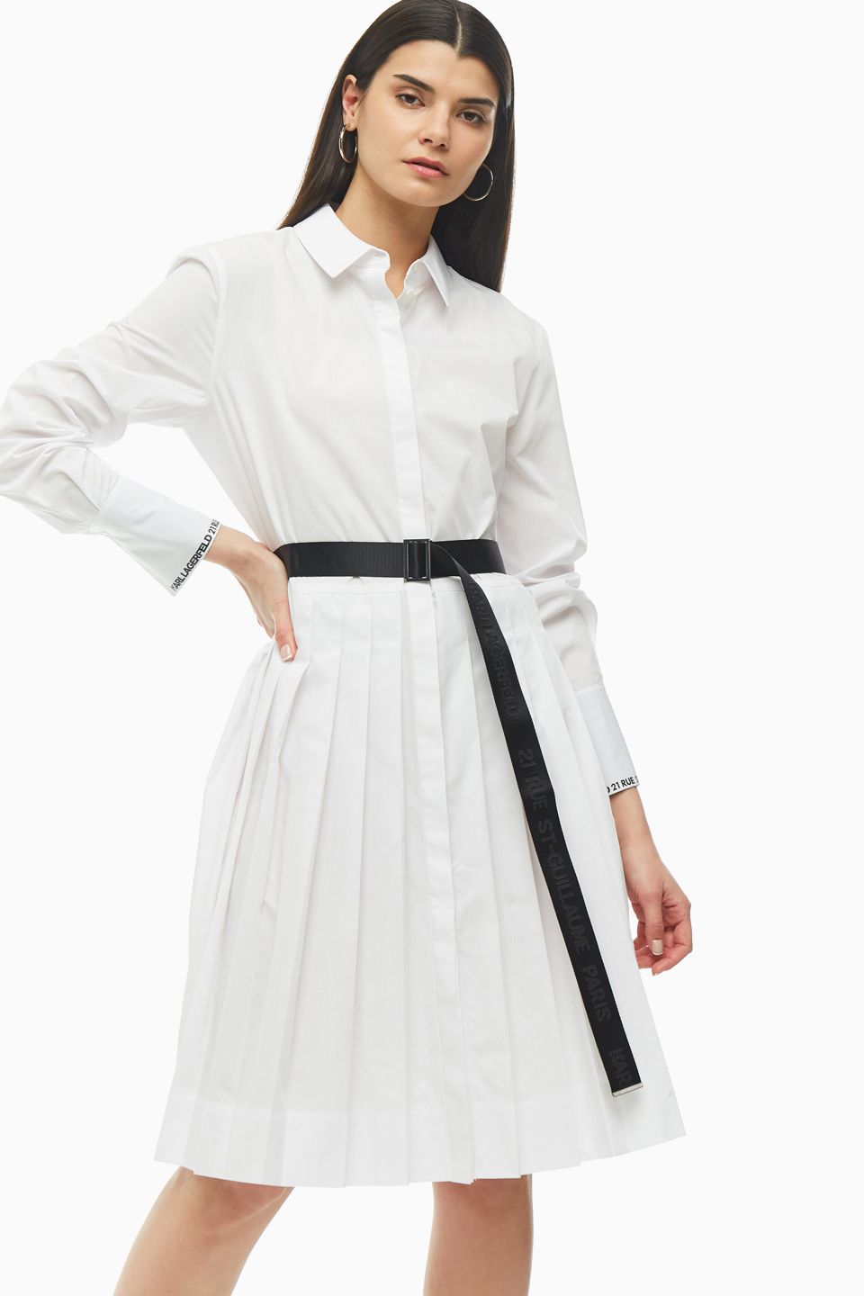 

Платье женское Karl Lagerfeld 201W1305 белое 42 FR, Белый, 201W1305