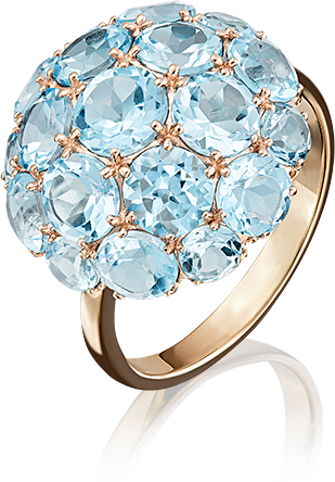 

Кольцо из золота р. 20 PLATINA jewelry 01-4377-00-201-1110-46, топаз, 01-4377-00-201-1110-46
