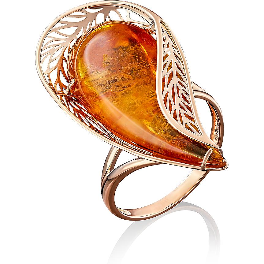 

Кольцо из красного золота с янтарем р. 19.5 PLATINA jewelry 01-4880-00-271-1110-46, 01-4880-00-271-1110-46