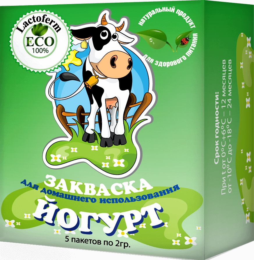 

Закваска Йогурт Lactoferm ECO пакет 2 г, на 1-3 литра