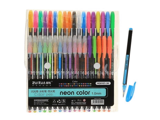 

Набор ручек гелевых Ziuxia "Neon Color" 1,00мм, в блистере 36шт Арт.HBG1113134