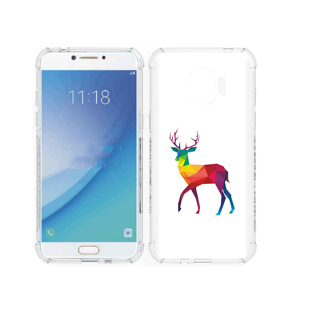 

Чехол MyPads Tocco для Samsung Galaxy J2 Pro (2018) геометрический олень, Прозрачный, Tocco
