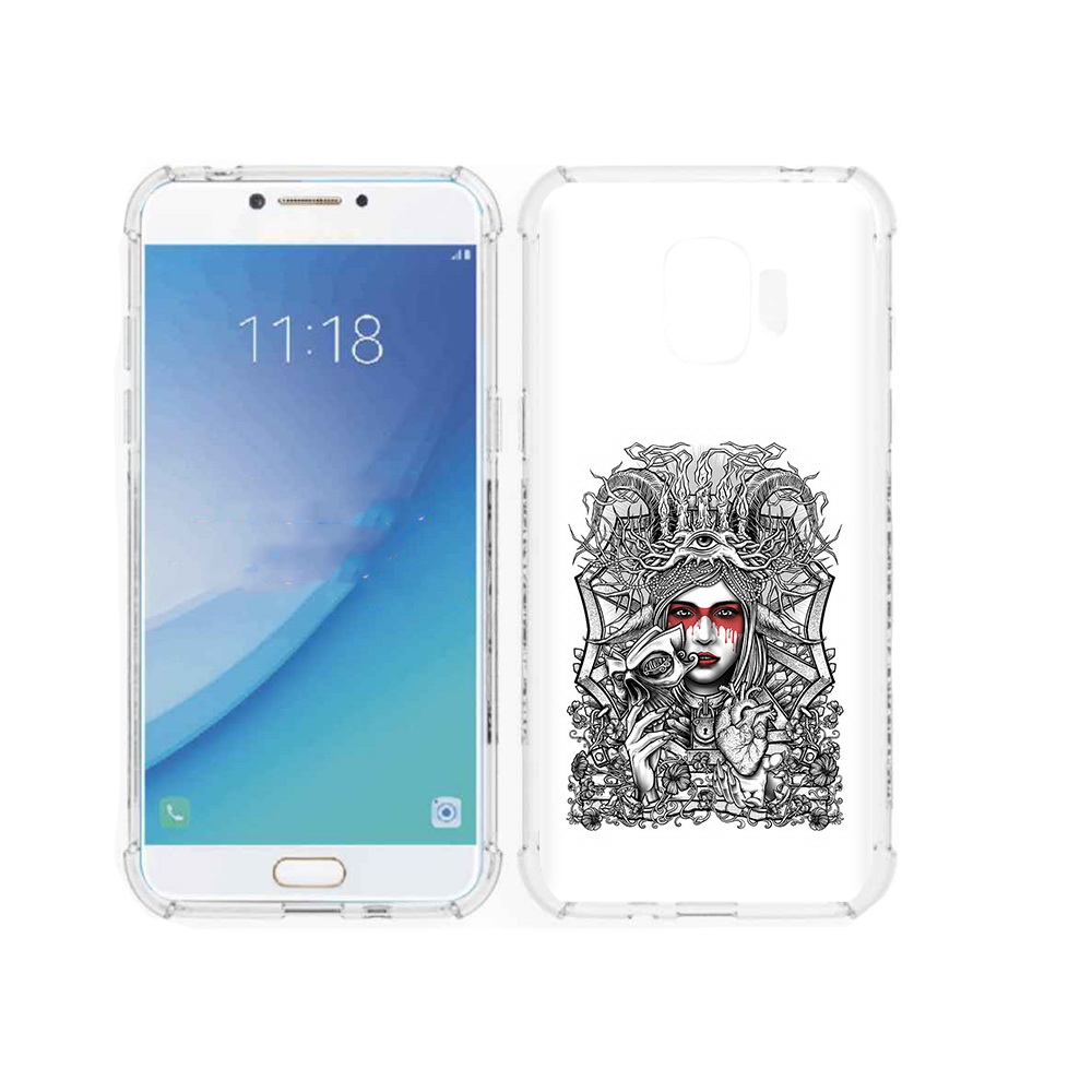 

Чехол MyPads Tocco для Samsung Galaxy J2 Pro (2018) грусная девушка (PT226925.585.302), Прозрачный, Tocco