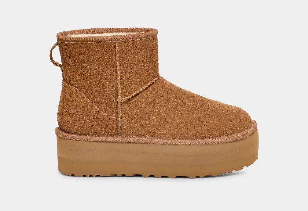 

Угги женские UGG Classik mini platform chesnut коричневые 38 EU, Коричневый, Classik mini platform chesnut