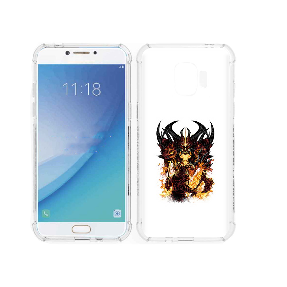 

Чехол MyPads Tocco для Samsung Galaxy J2 Pro (2018) демон shadow fiend (PT226925.585.318), Прозрачный, Tocco