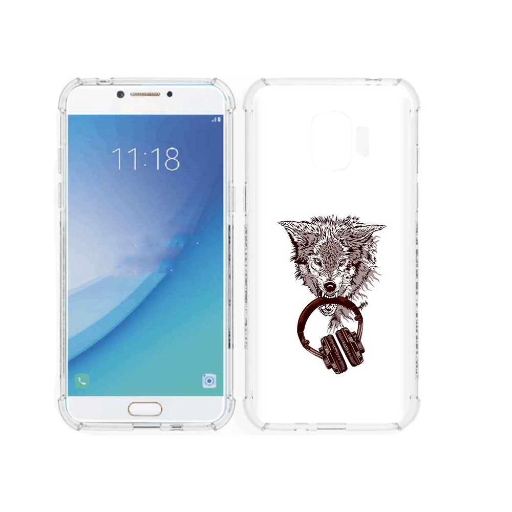 

Чехол MyPads Tocco для Samsung Galaxy J2 Pro (2018) дикий волк (PT226925.585.325), Прозрачный, Tocco