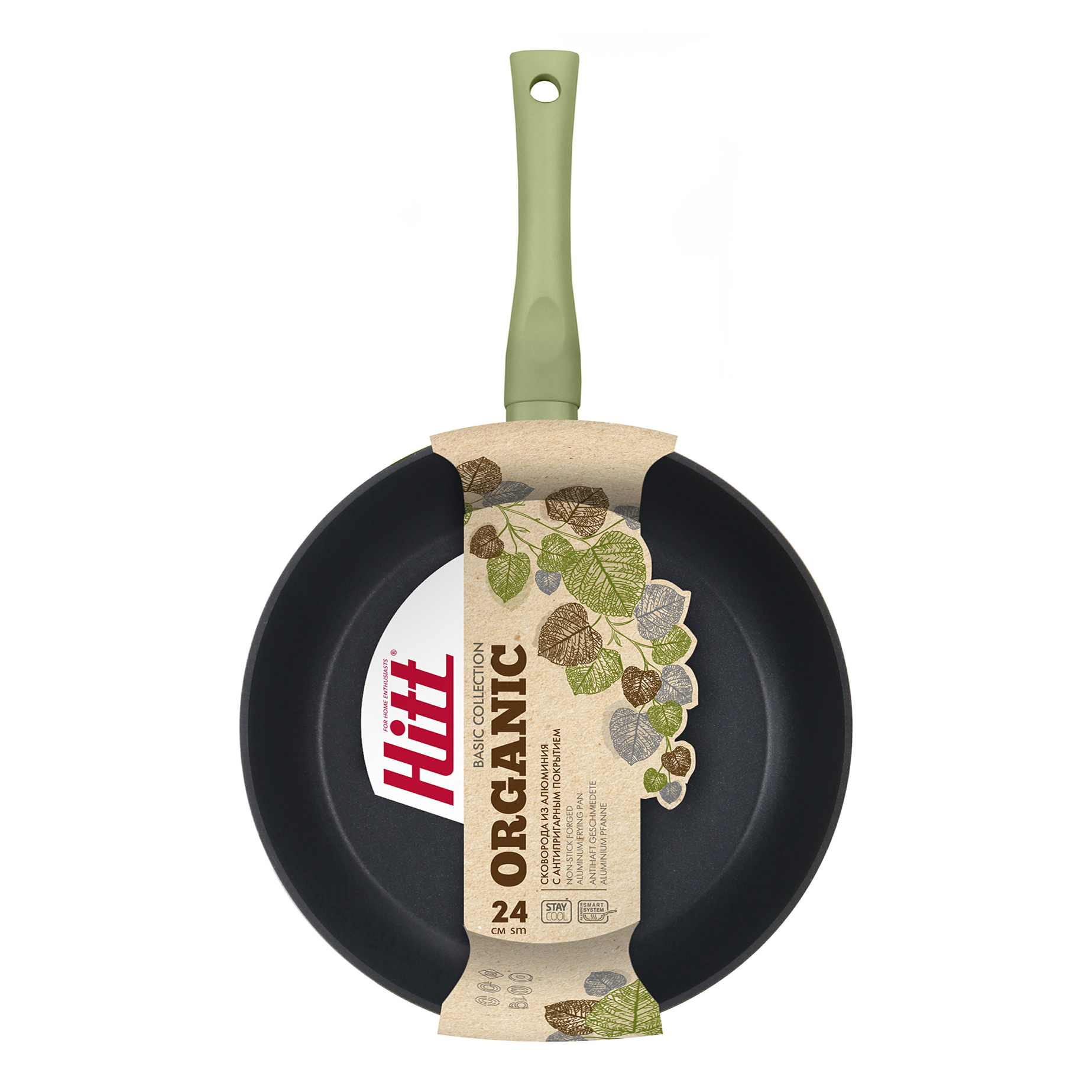 

Сковорода Hitt Organic 24 см, Зеленый