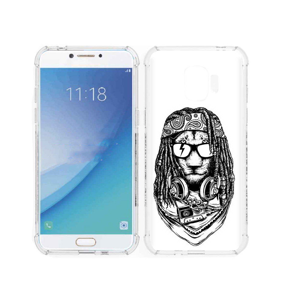

Чехол MyPads Tocco для Samsung Galaxy J2 Pro (2018) дреды льва (PT226925.585.338), Прозрачный, Tocco