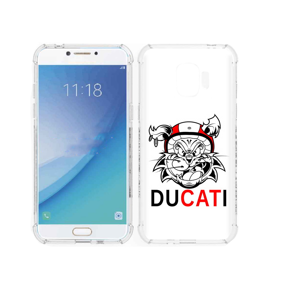 

Чехол MyPads Tocco для Samsung Galaxy J2 Pro (2018) дукати (PT226925.585.339), Прозрачный, Tocco