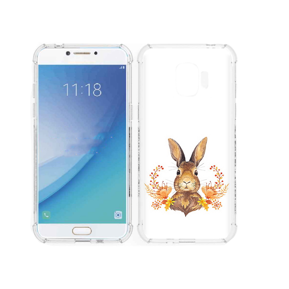 

Чехол MyPads Tocco для Samsung Galaxy J2 Pro (2018) зайка в цветах (PT226925.585.349), Прозрачный, Tocco