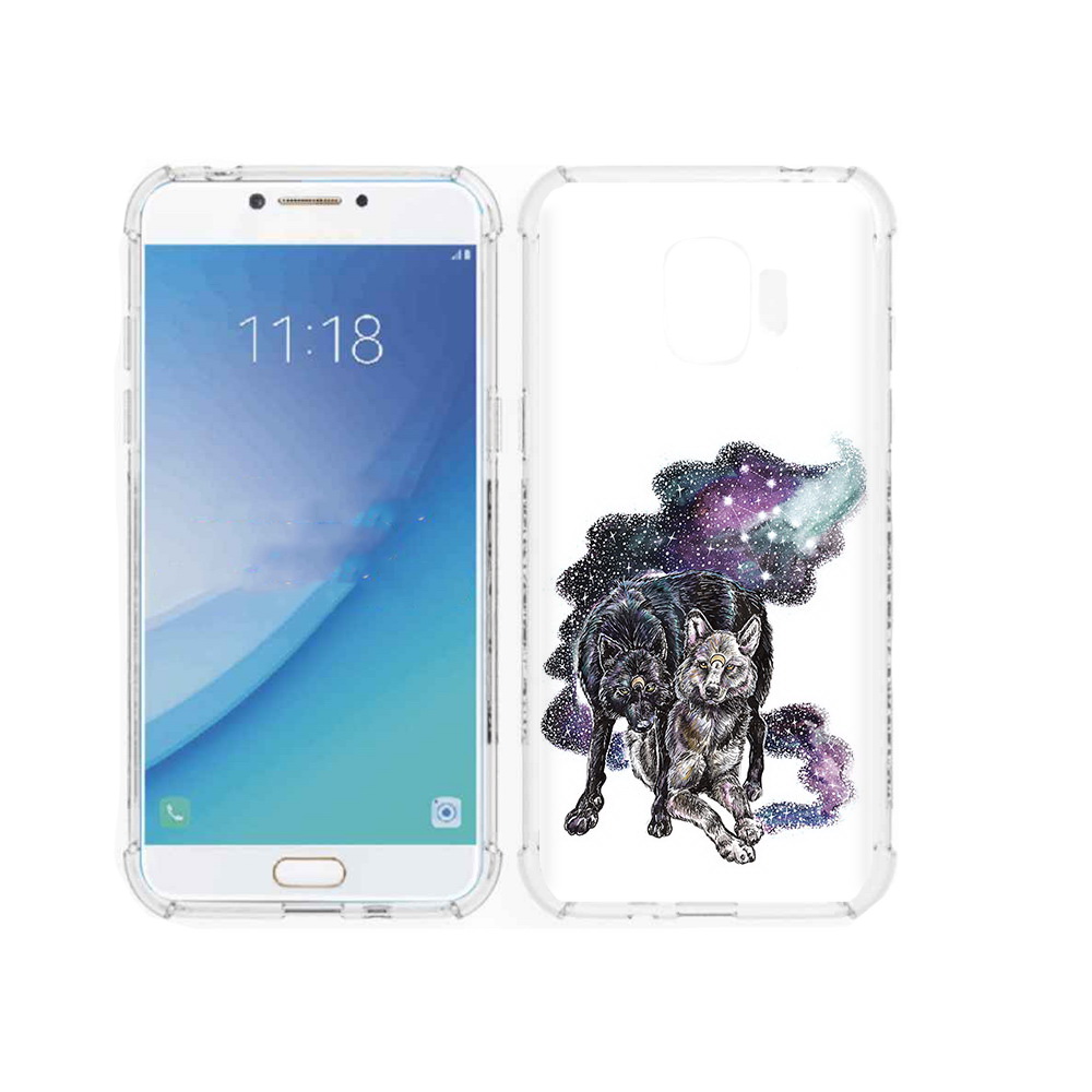 

Чехол MyPads Tocco для Samsung Galaxy J2 Pro (2018) звездные волки (PT226925.585.352), Прозрачный, Tocco