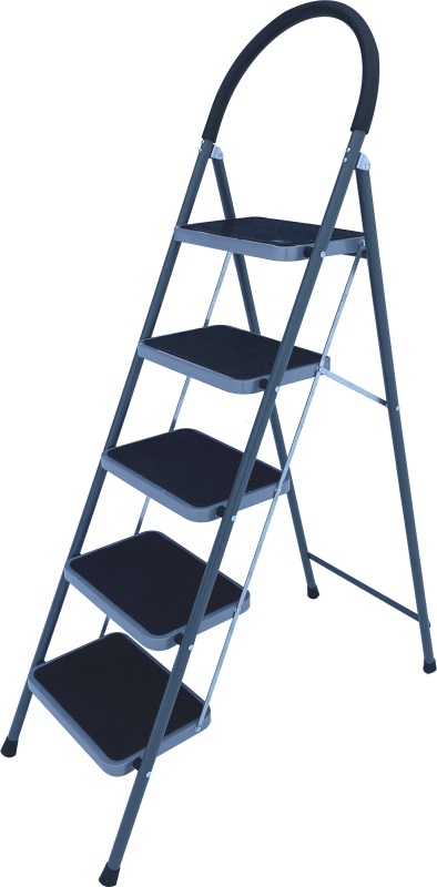 Стремянка-стул c широкими ступенями Alumet MCH205, стальная, 5 ступеней, 1,79 м