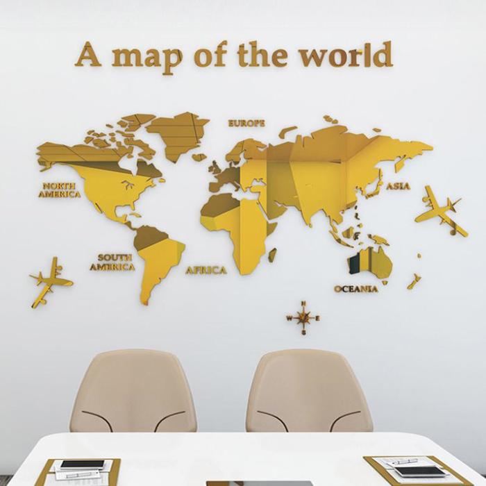 Декор настенный Карта мира, 100x180 см