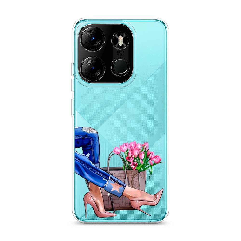 

Чехол Awog на Tecno Spark Go 2023"Каблучки", Синий, 303150-7