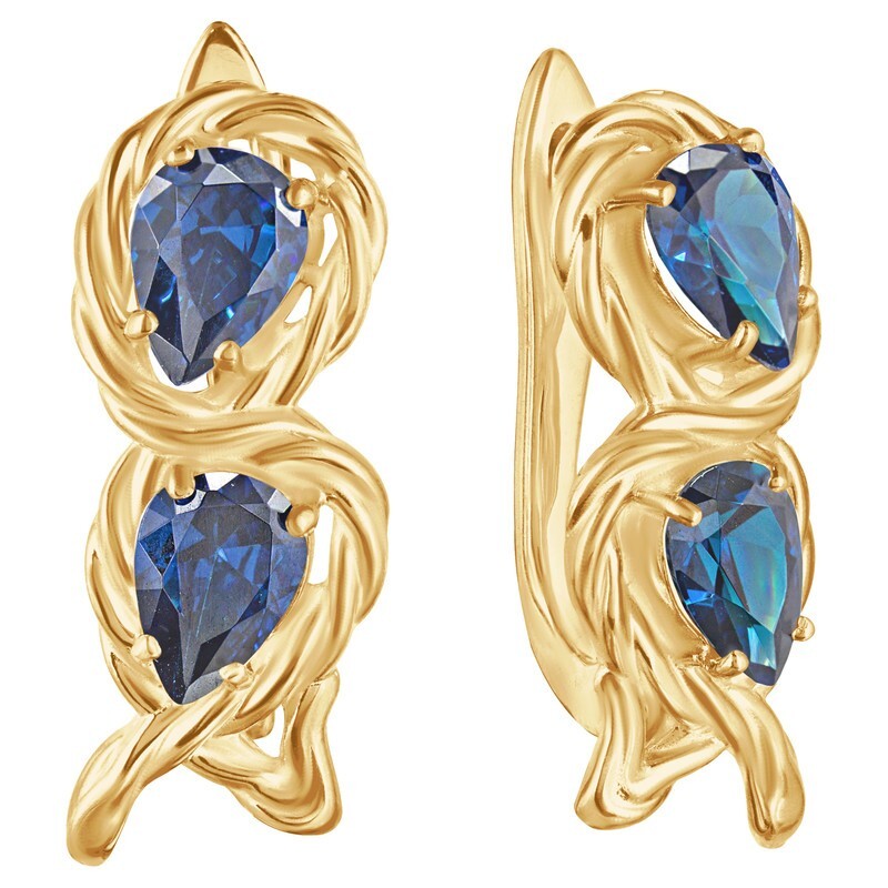 

Серьги из серебра с кристаллом ювелирным LAZURIT-ONLINE 8301YG, 8301YG