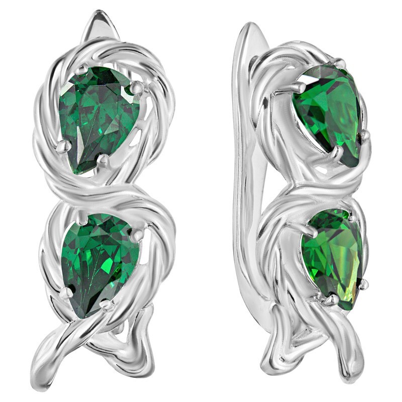 

Серьги из серебра с кристаллом ювелирным LAZURIT-ONLINE 8302PD, 8302PD