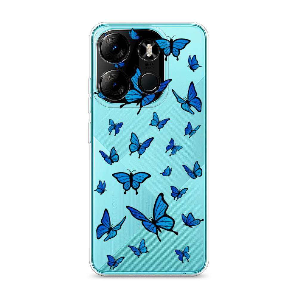 

Чехол Awog на Tecno Spark Go 2023"Синие бабочки", Синий;белый, 303150-1