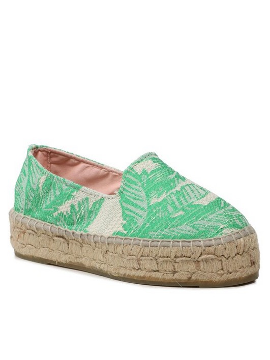 Эспадрильи женские Manebi Cotton Jaquard Double Sole Espadrilles G 4.8 D0 зеленые 36 EU