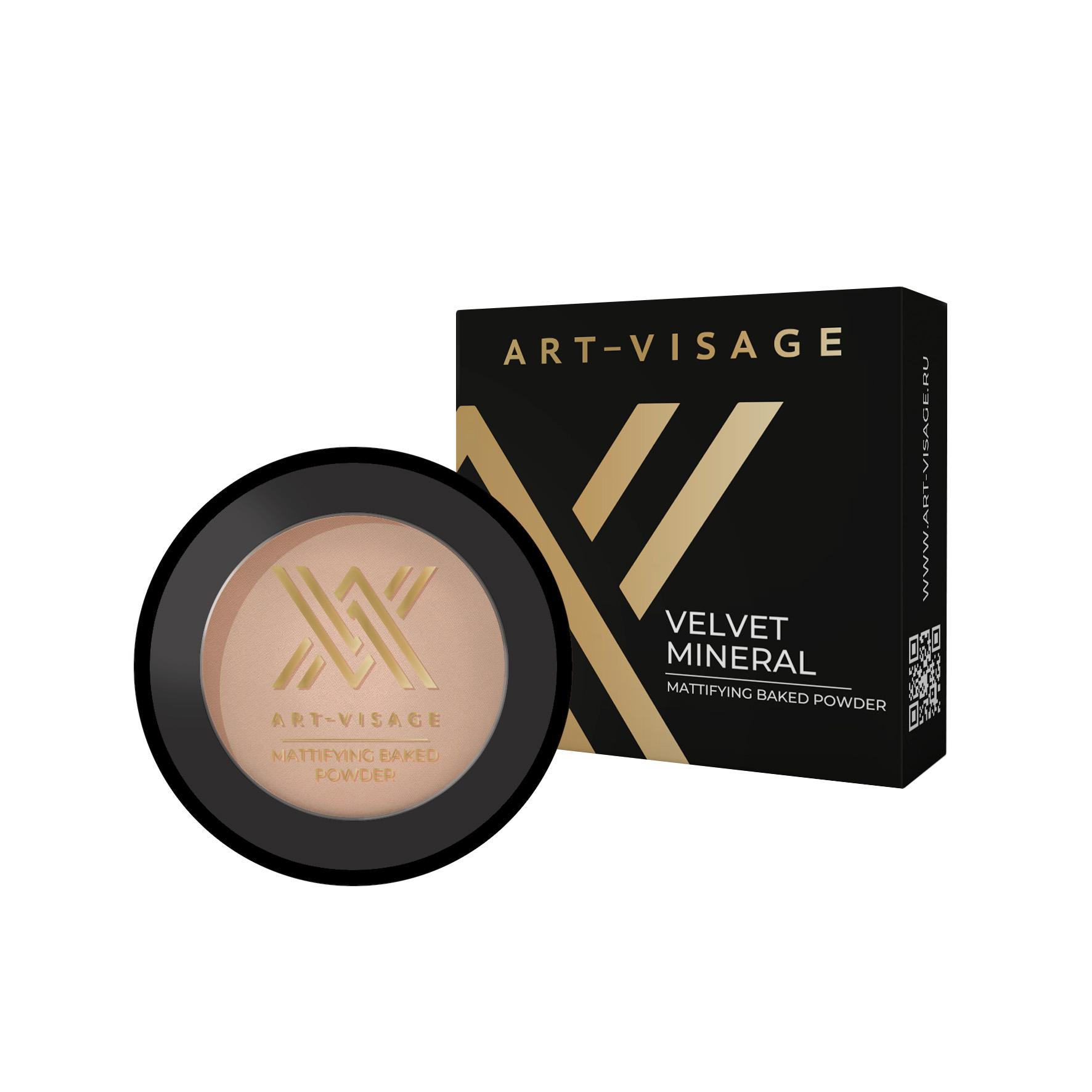 Пудра для лица ART-VISAGE VELVET MINERAL 04 тон теплый бежевый