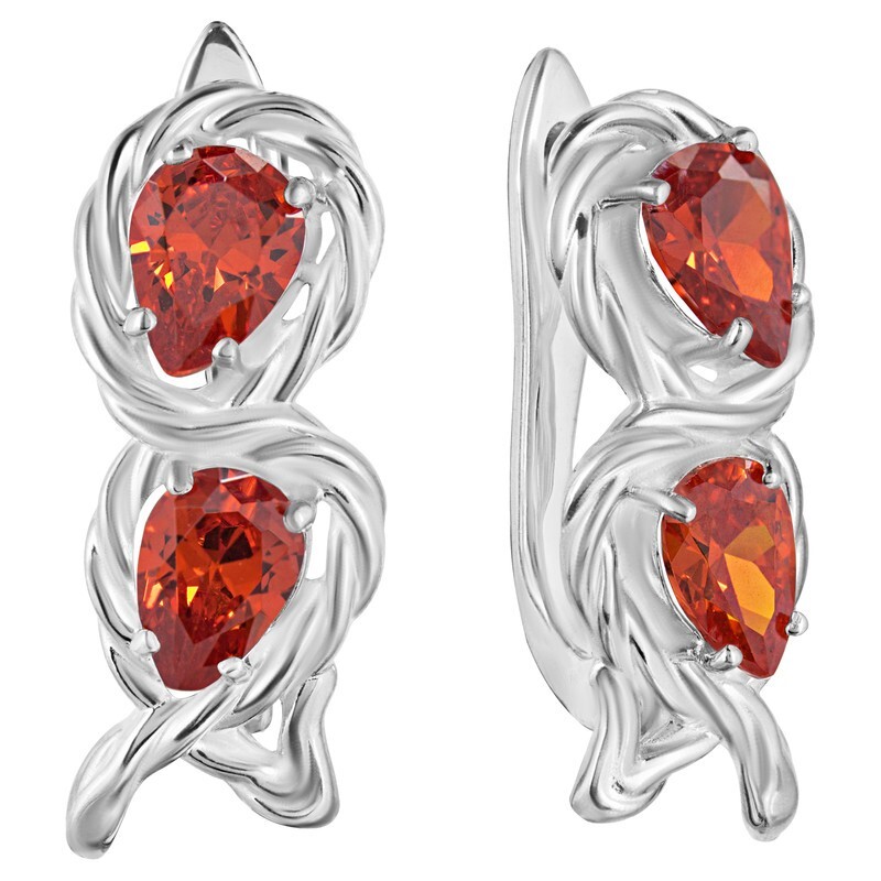 

Серьги из серебра с кристаллом ювелирным LAZURIT-ONLINE 8303AG, 8303AG