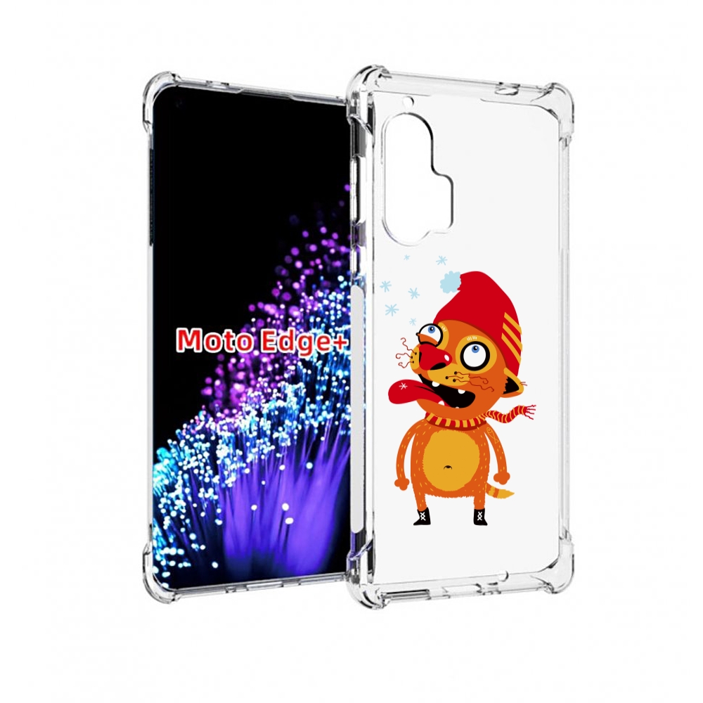 

Чехол MyPads Зимний кот для Motorola Edge+ Plus, Прозрачный, Tocco