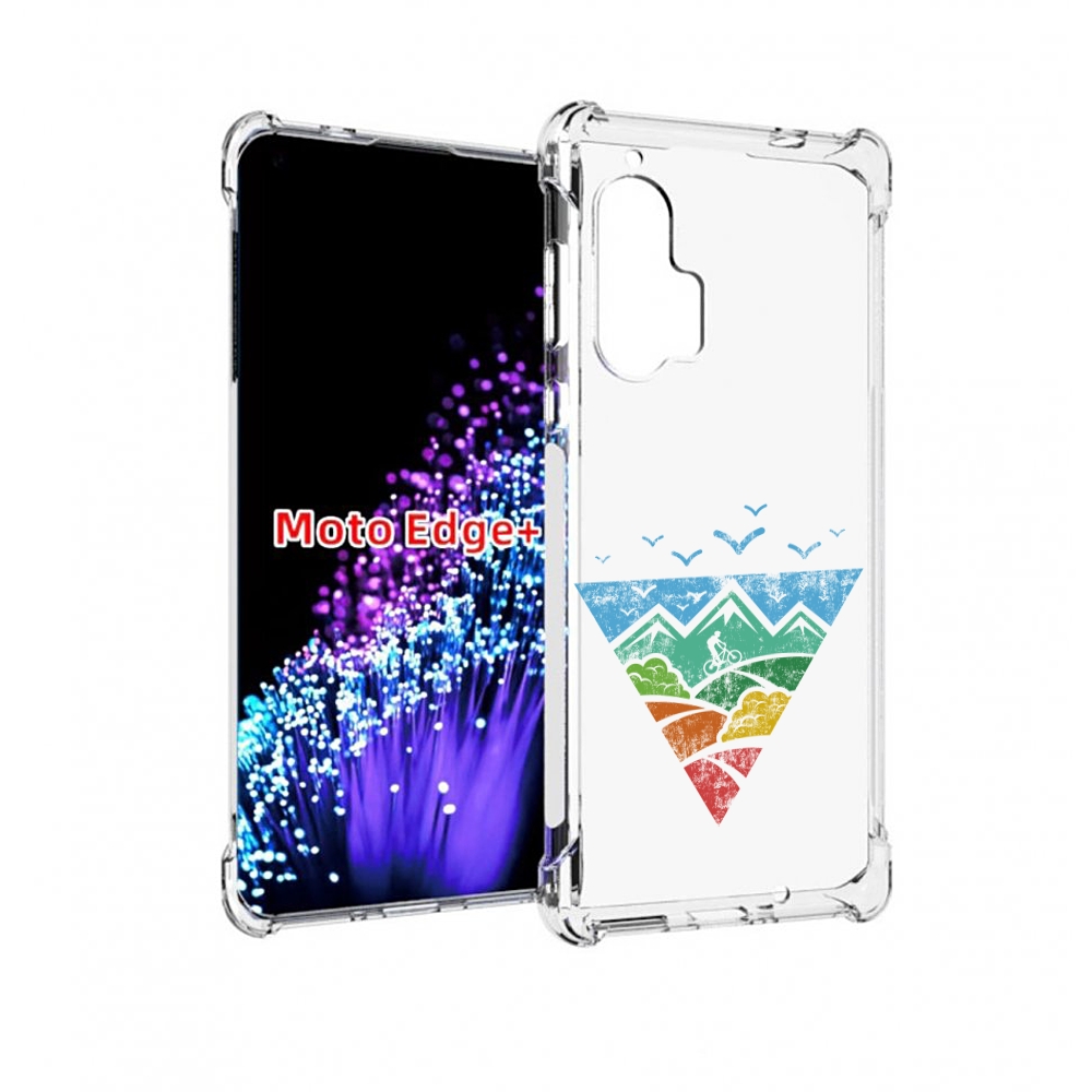 

Чехол MyPads Лес земля море чайки для Motorola Edge+ Plus, Прозрачный, Tocco