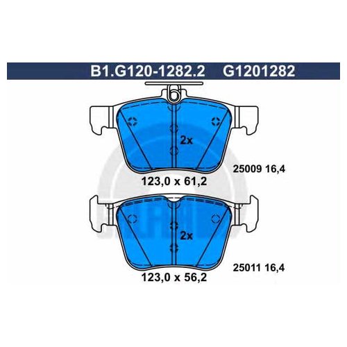 

Комплект задних тормозных колодок Galfer B1G12012822