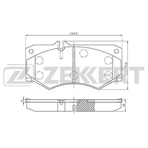 

Тормозные колодки ZEKKERT передние bs1151