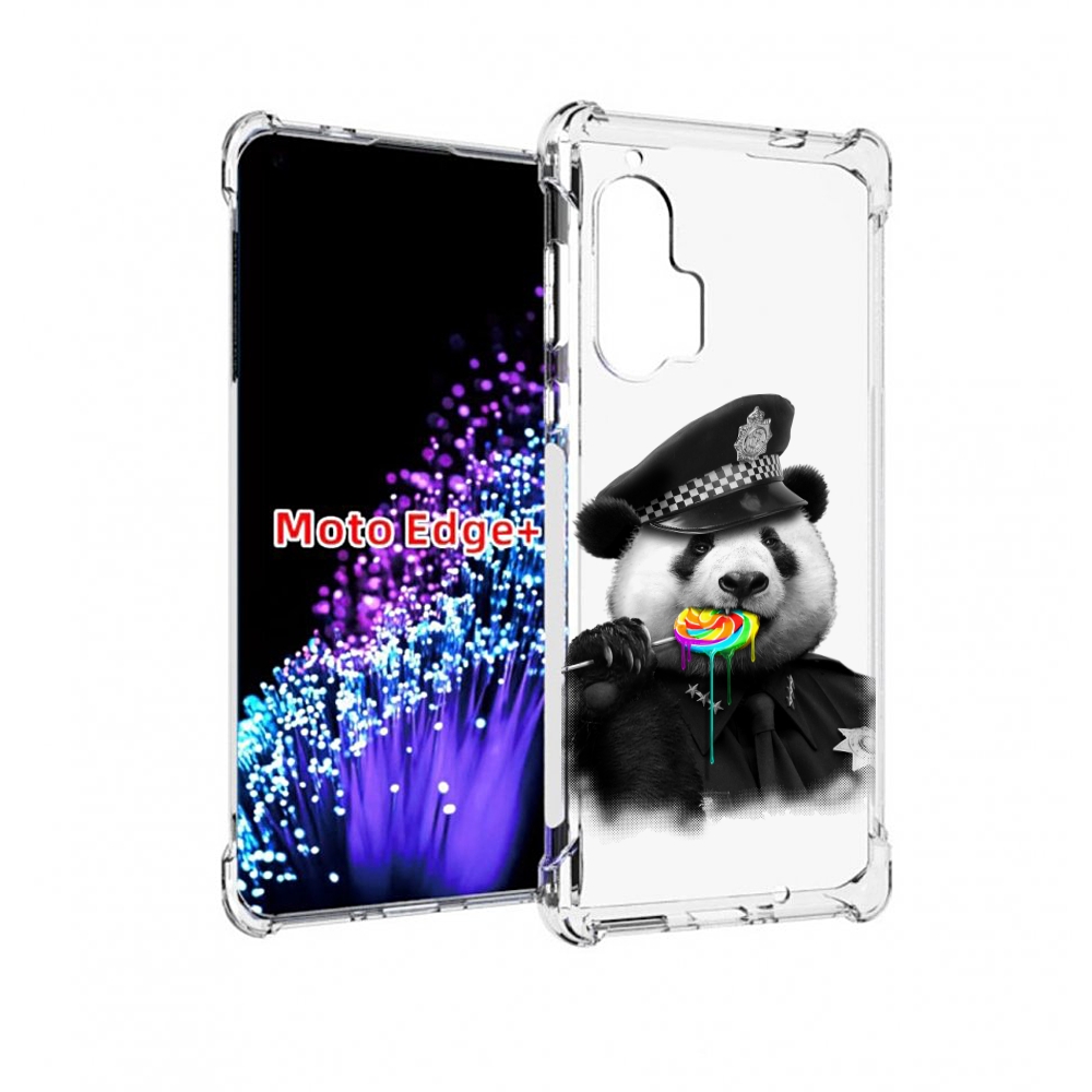 

Чехол MyPads Панда полиция для Motorola Edge+ Plus, Прозрачный, Tocco