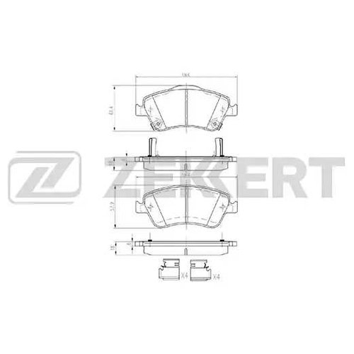

Комплект передних тормозных колодок ZEKKERT bs2820 для Toyota Auris