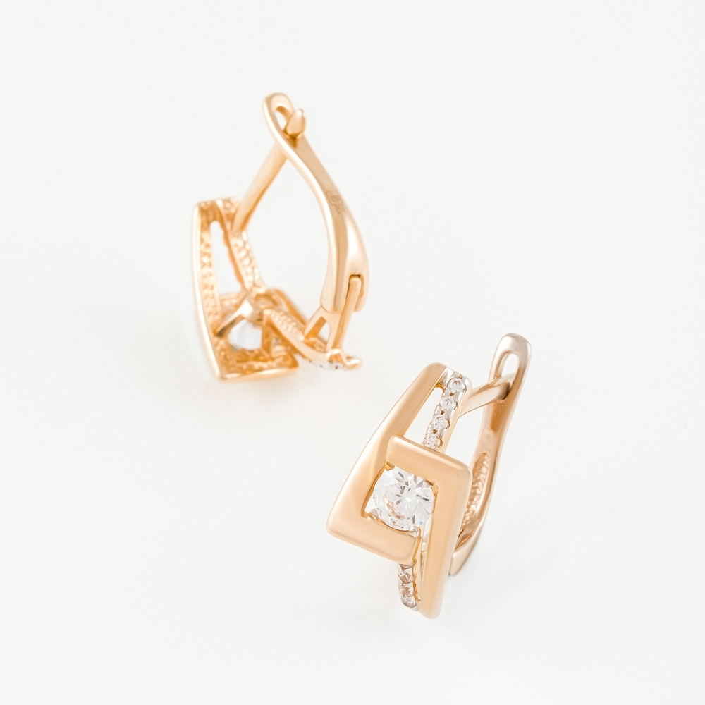 

Серьги из красного золота с фианитом НАШЕ ЗОЛОТО СН01-214659, СН01-214659