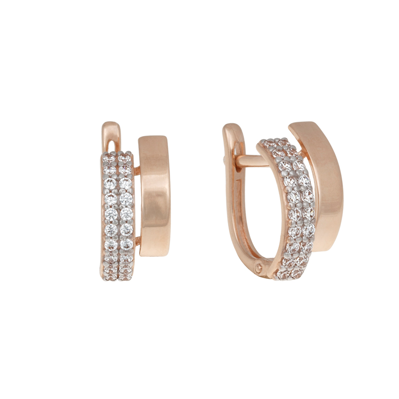 

Серьги из красного золота с фианитом НАШЕ ЗОЛОТО СН01-215031, СН01-215031