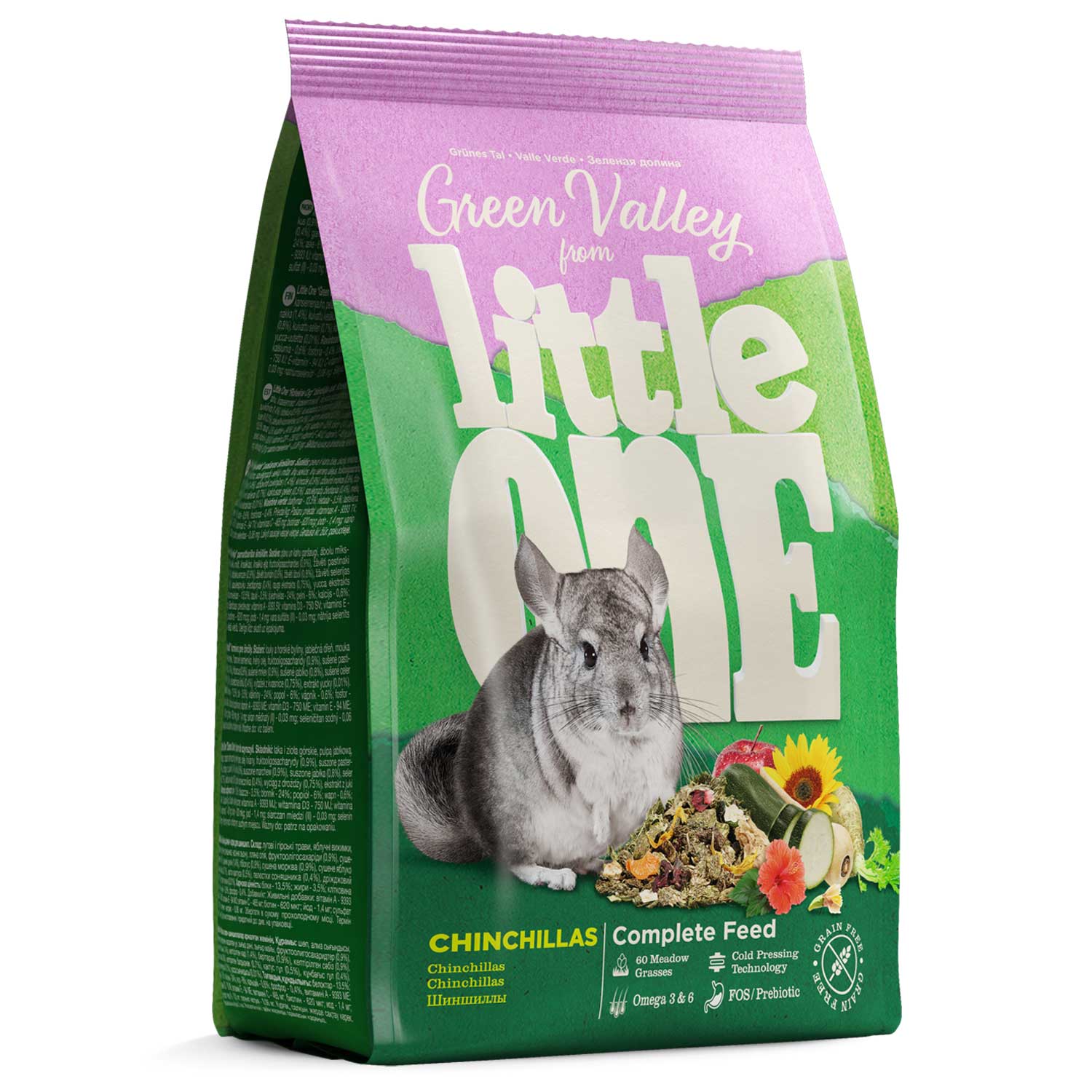 Сухой корм для шиншилл Little One Green Valley, 750 г, 4 шт