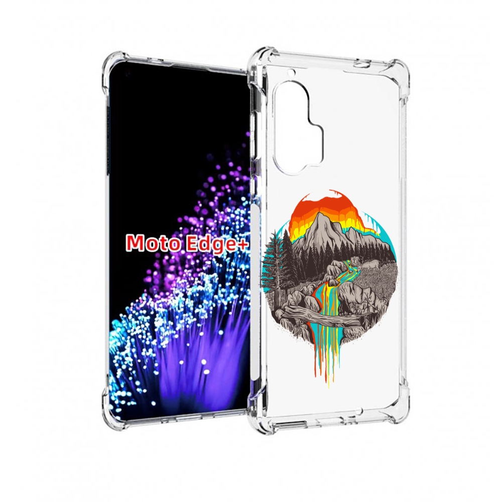 

Чехол MyPads Радужный водопад для Motorola Edge+ Plus, Прозрачный, Tocco